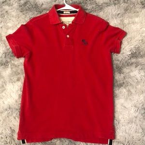 Abercrombie & Fitch Men's Red Polo Shirt